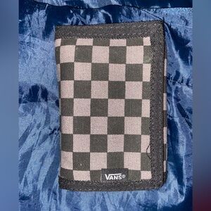 Vans off the wall Tri-fold Wallet Grey & Black Checkerboard